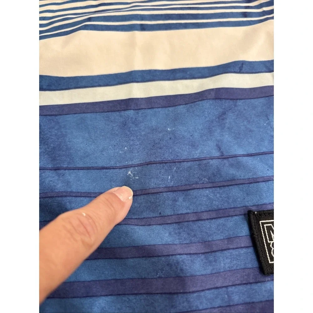 Board Shorts MAUI AND SONS Black shark Stretch  White Blue  Swim Trunk‎ Sz 36